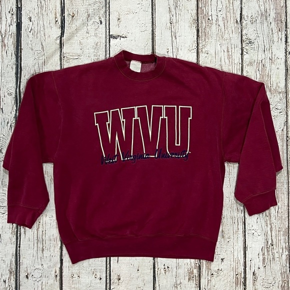 West Virginia University Mountaineers Vintage Stitched 1980s Sweatshirt - Picture 1 of 4